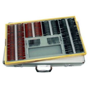 Kaseta szkieł próbnych JS-266 I – zestaw soczewek okulistycznych do testowania wad wzroku.