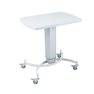 Stolik elektryczny ET-1 – mobilny stolik okulistyczny z regulacją wysokości pod jedno urządzenie diagnostyczne.