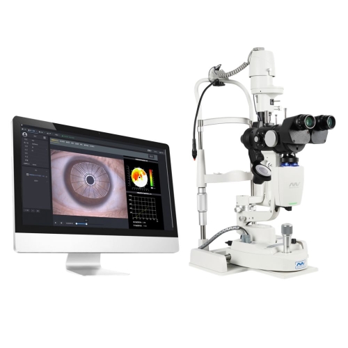 Lampa szczelinowa S390L z modułem Meibo – system okulistyczny do analizy filmu łzowego i gruczołów Meiboma.