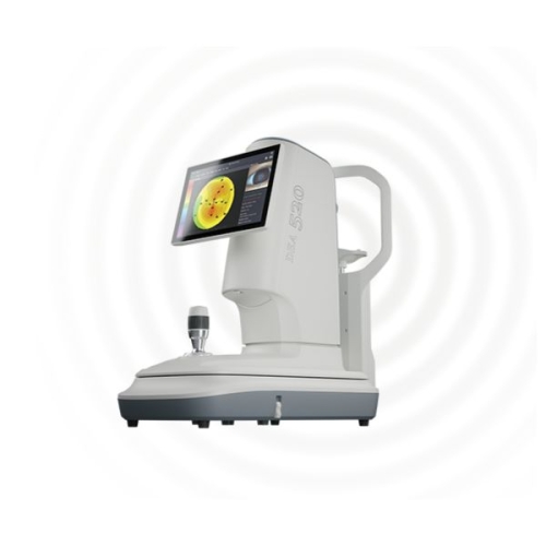 Topograf rogówkowy DEA 520 MediWorks – urządzenie do analizy kształtu i krzywizny rogówki z ekranem dotykowym.