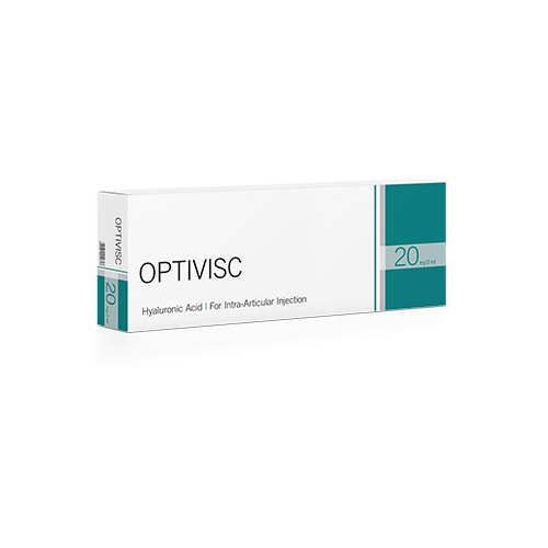 OPTIVISC 20 mg/2 ml – preparat kwasu hialuronowego przeznaczony do iniekcji dostawowych w terapii chorób stawów.