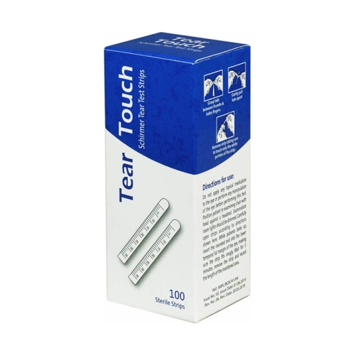 Test Schirmera Tear Touch – paski diagnostyczne do pomiaru wydzielania łez w badaniu suchego oka.